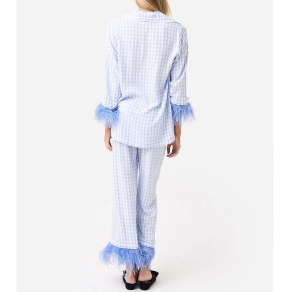 SLEEPER Party Pajama Set Checkered & Feathered XL - Picture 4 of 16